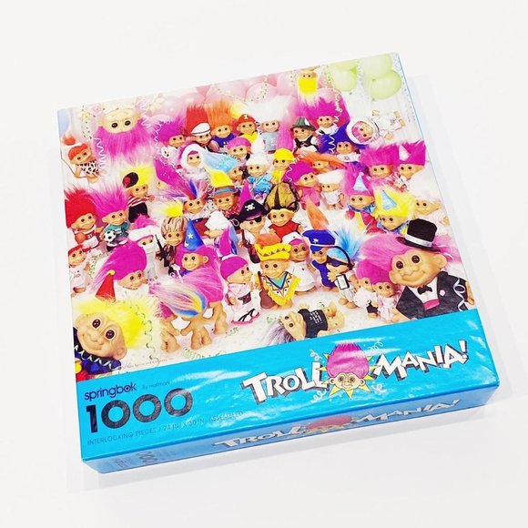 💖 SOLD 💖 BNIB Deadstock 1992 Vintage Troll Mania Springbok 1000 Pcs Puzzles - Picture 1 of 4